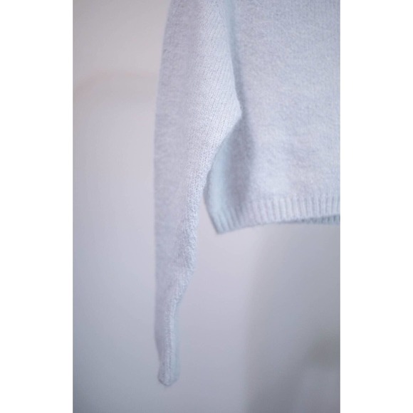 Zara Womens Cropped Sweater Chunky Knit Gray Pullover Wool Alpaca Blend SZ US M - Picture 5 of 8